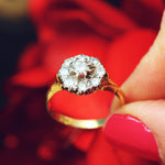 Vintage Date 1977 Diamond Daisy Cluster Engagement Ring