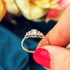 Fine Vintage Asscher Cut Diamond Engagement Ring