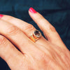 Vintage Modernist 9ct Gold Smokey Quartz Ring
