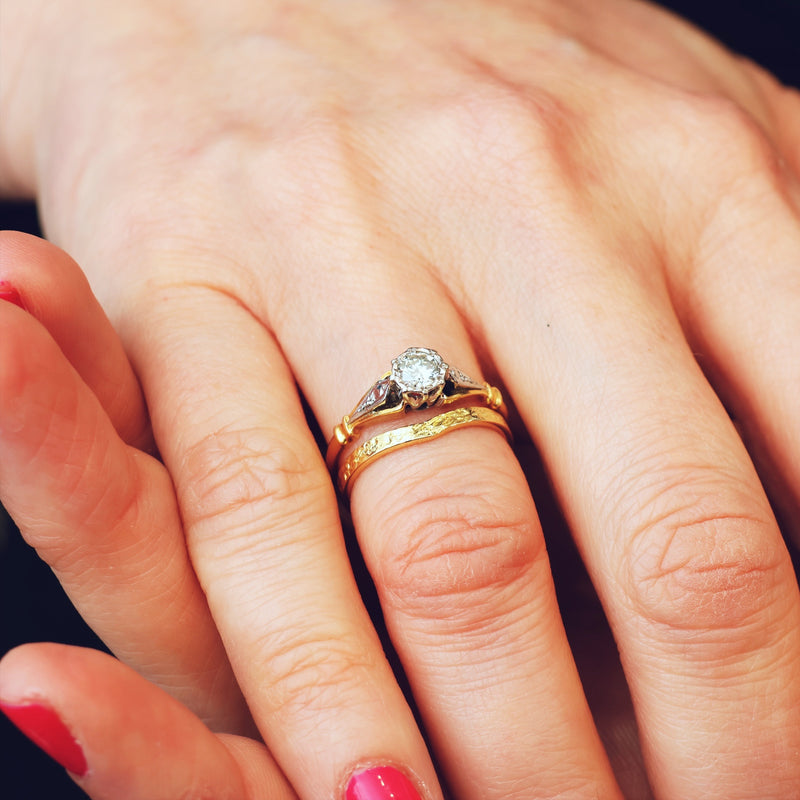 Gorgeous Vintage Diamond Solitaire Engagement Ring