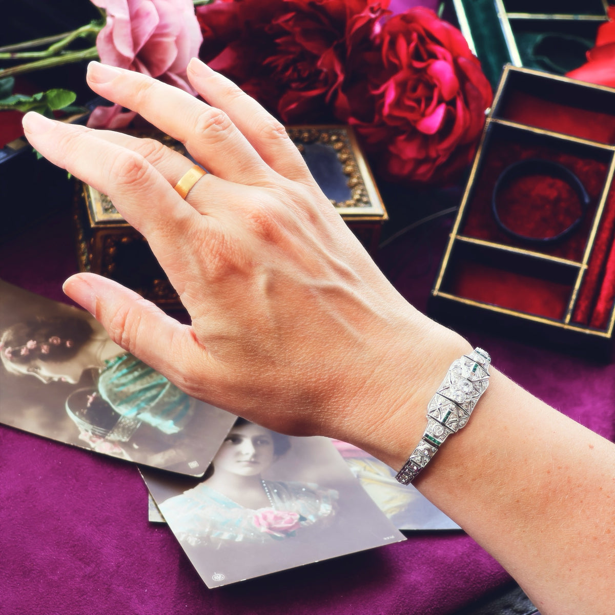 Vintage Glamour Art Deco Diamond Cocktail Bracelet