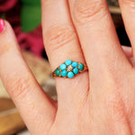 Fondest Victorian Turquoise & Diamond 'Forget me not' Ring