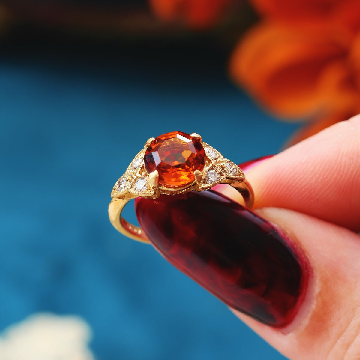 Ravishing! Recycled Citrine & Diamond Dress Ring
