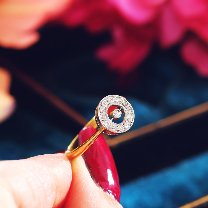 Splendid Rainbow Opal & Diamond Blossom Ring