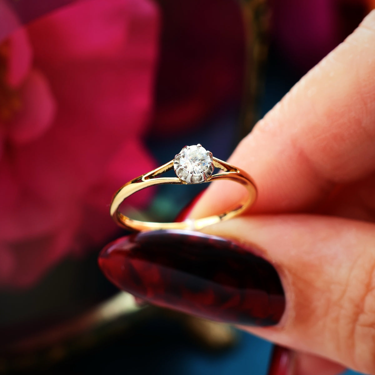 Antique Edwardian 'Tiffany' Style Diamond Engagement Ring