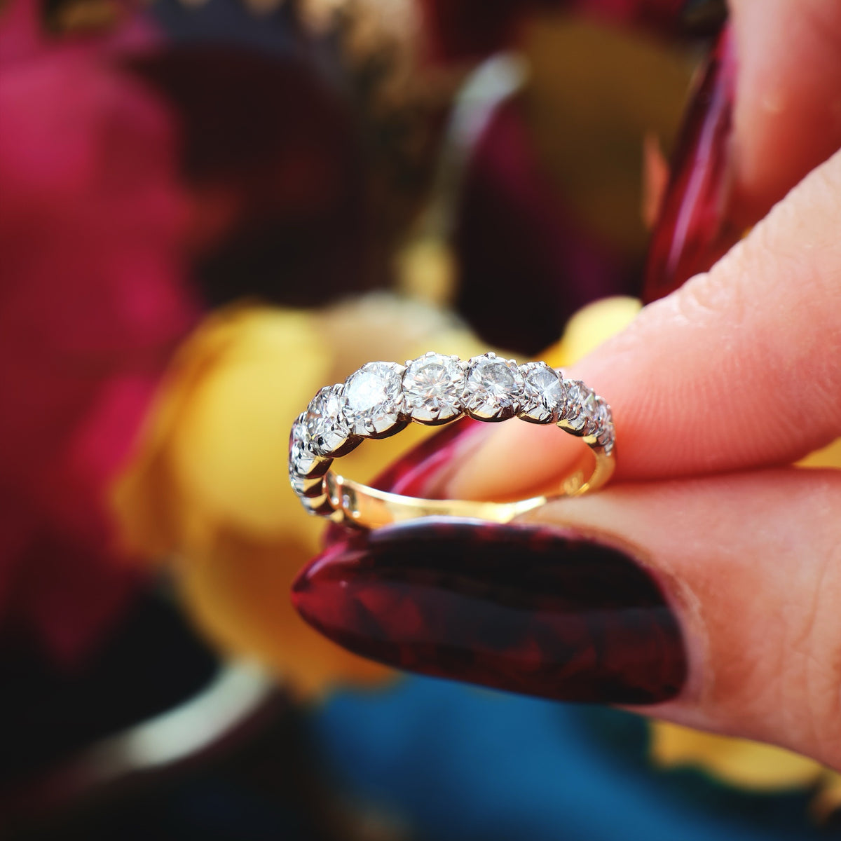 Incredible Georgian Style Diamond 3/4 Eternity Ring