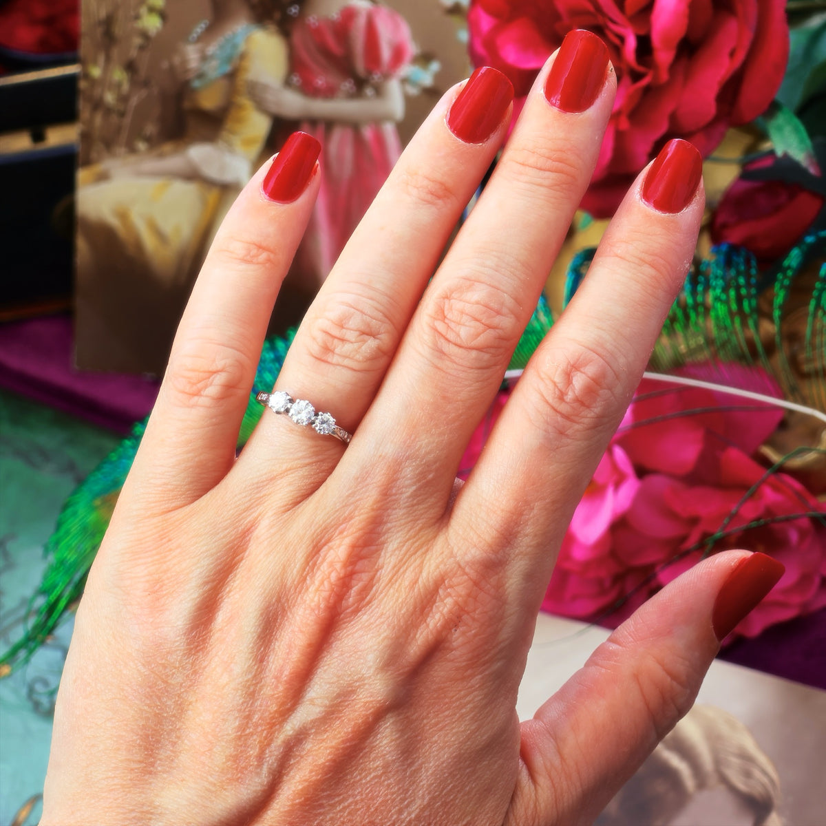 So Pretty! Vintage Trilogy Diamond Engagement Ring