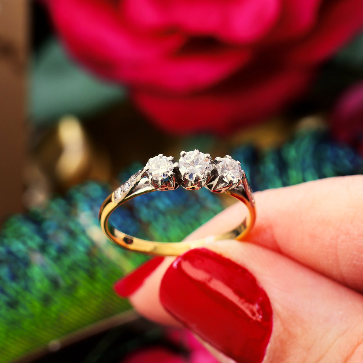 So Pretty! Vintage Trilogy Diamond Engagement Ring