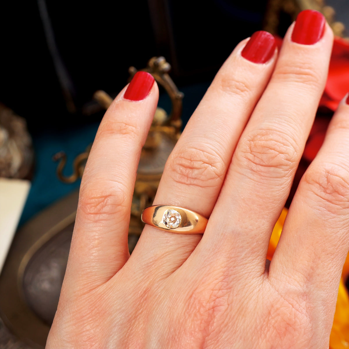 Historical Unisex Victorian Diamond Engagement Ring