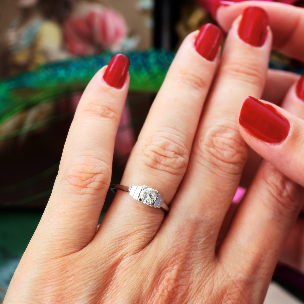 Vintage Art Deco Diamond Engagement Ring