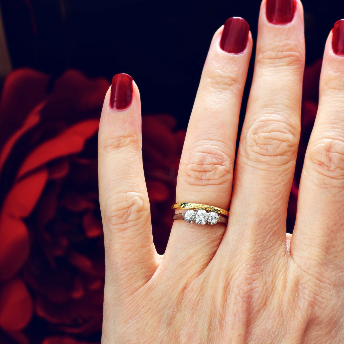 Vintage Style Size 'K' or '5' 18ct Gold Wedding Ring