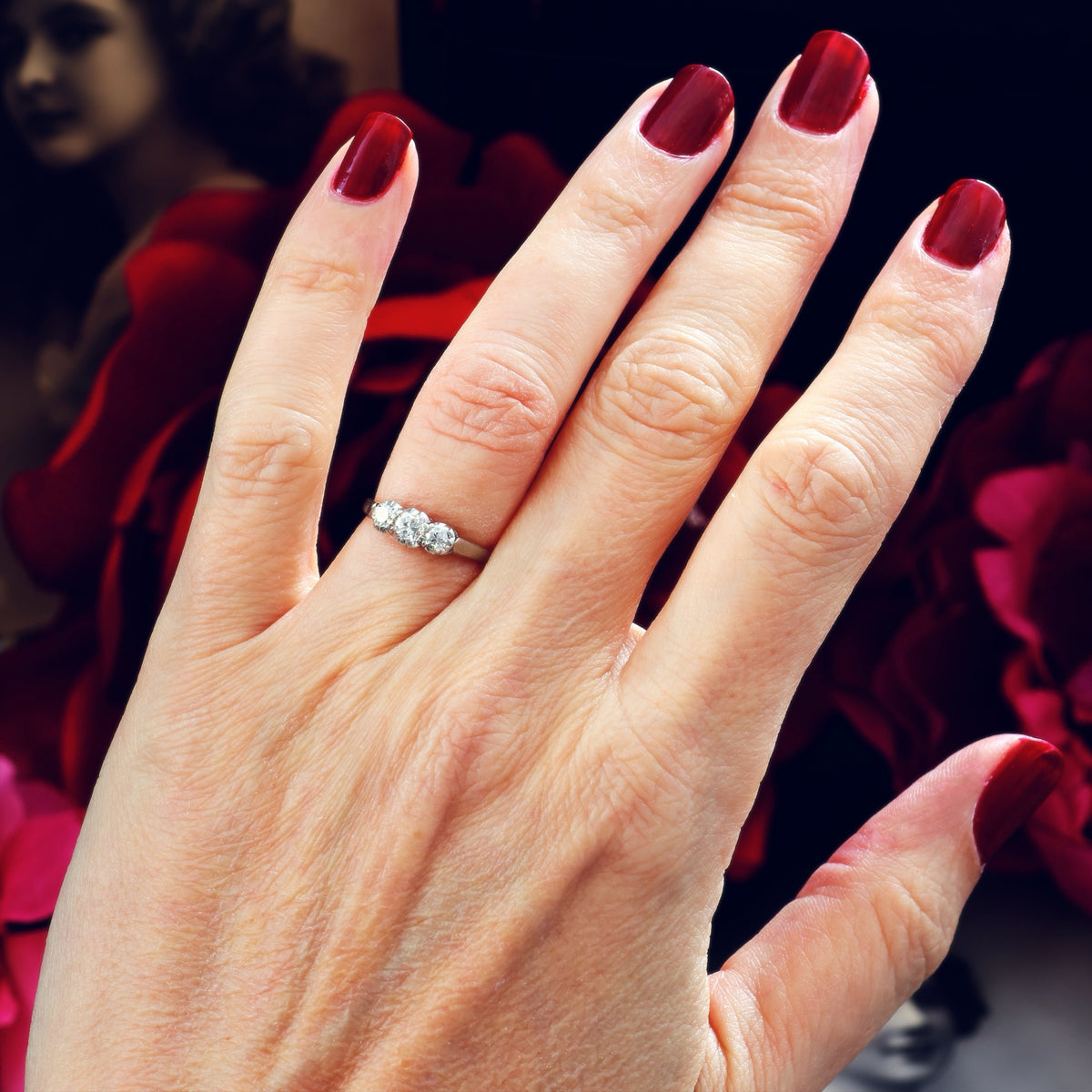 Unique Vintage 1960's Diamond Trilogy Engagement Ring