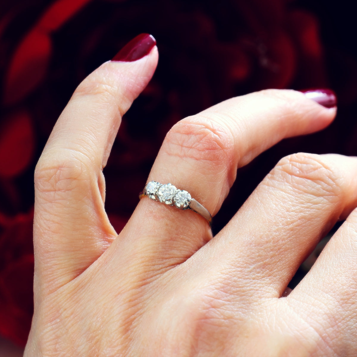 Unique Vintage 1960's Diamond Trilogy Engagement Ring