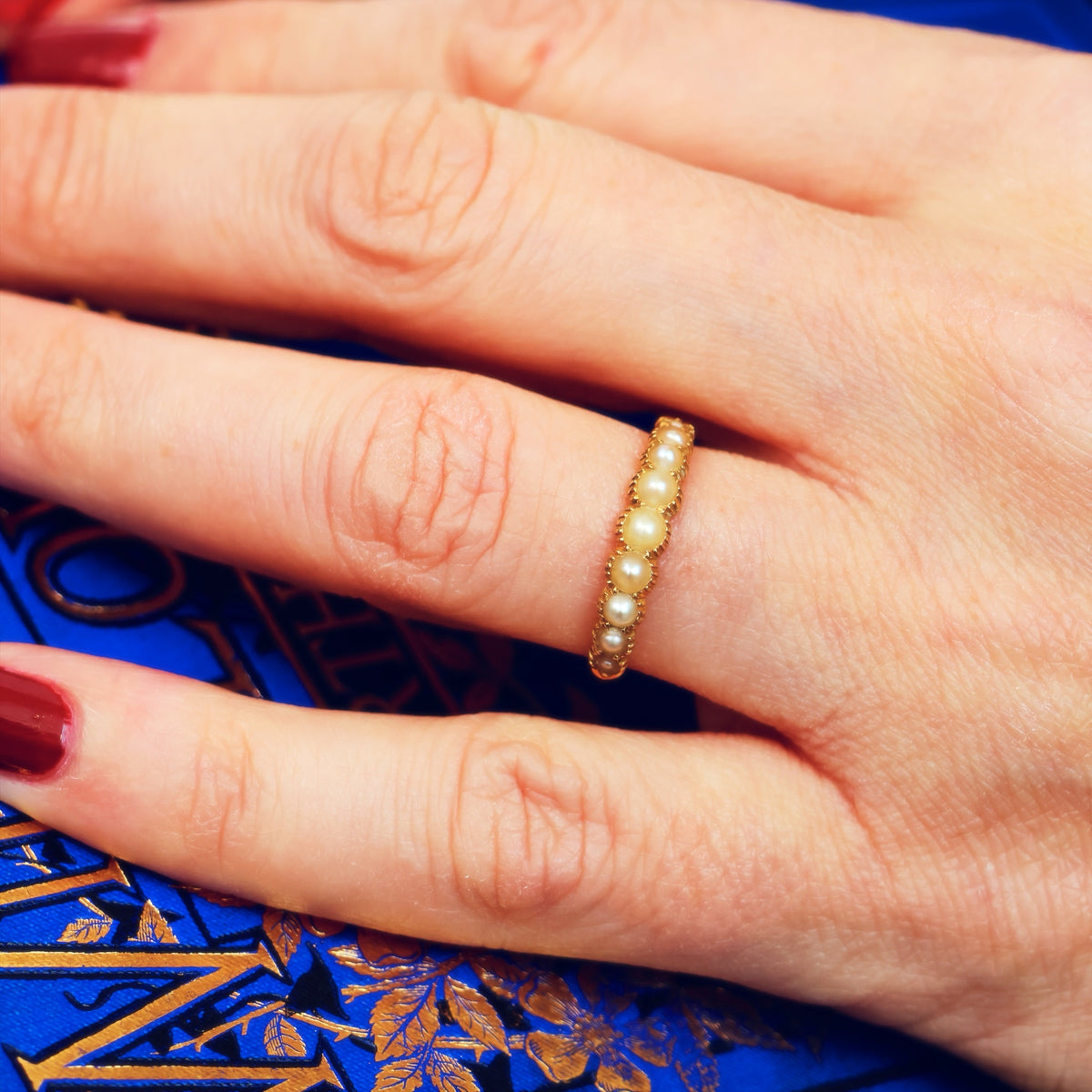 Sentimental Georgian Wild Pearl Ring