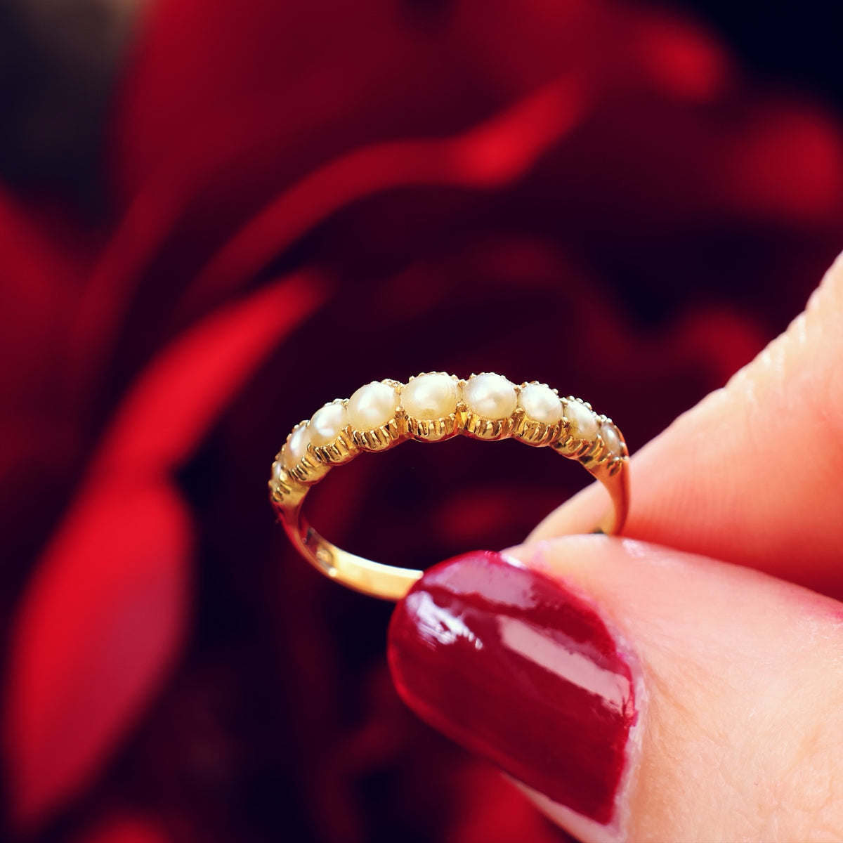 Sentimental Georgian Wild Pearl Ring