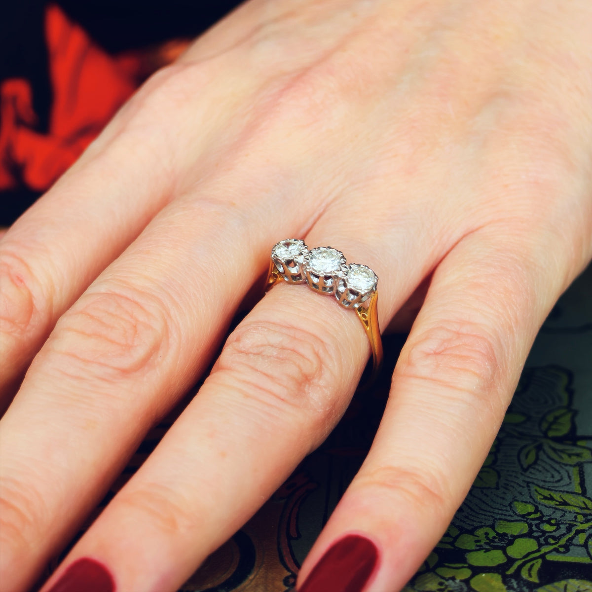 Much Desired Vintage Trilogy Diamond Engagement Ring