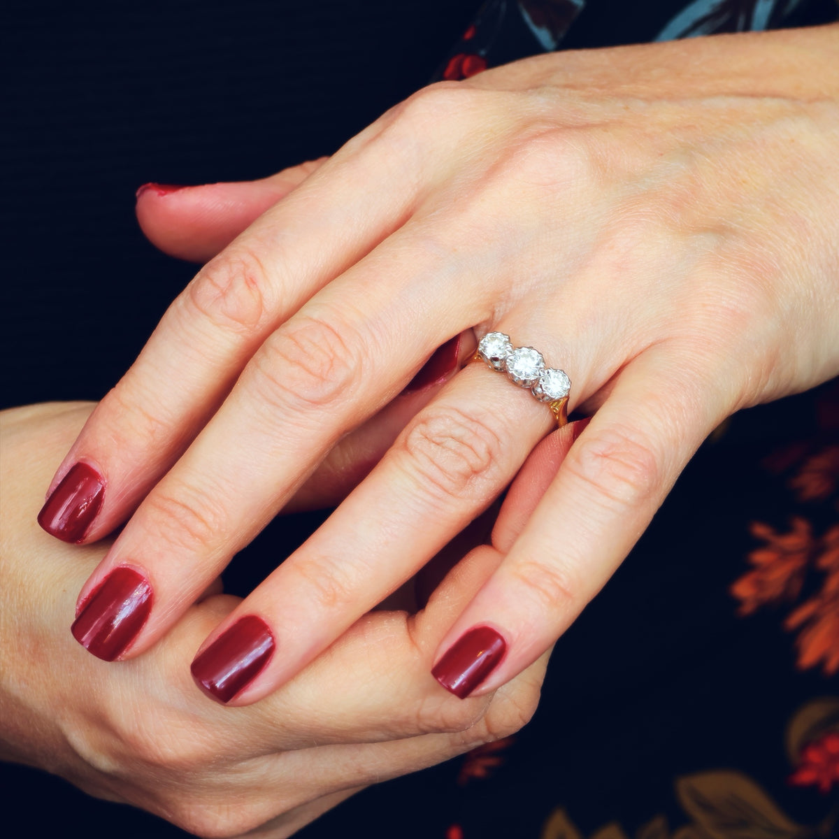 Much Desired Vintage Trilogy Diamond Engagement Ring