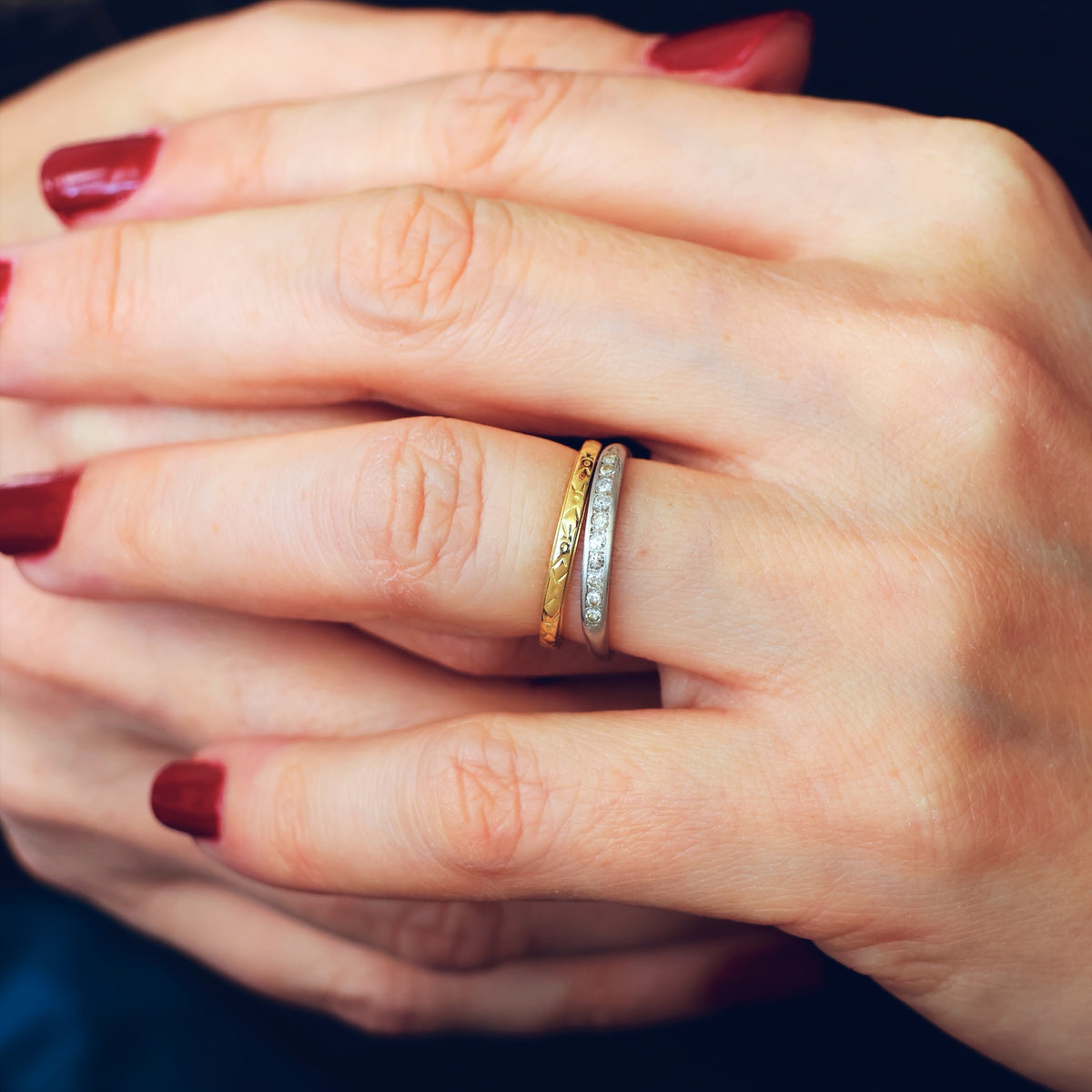 Vintage Platinum & Diamond Half Eternity Ring