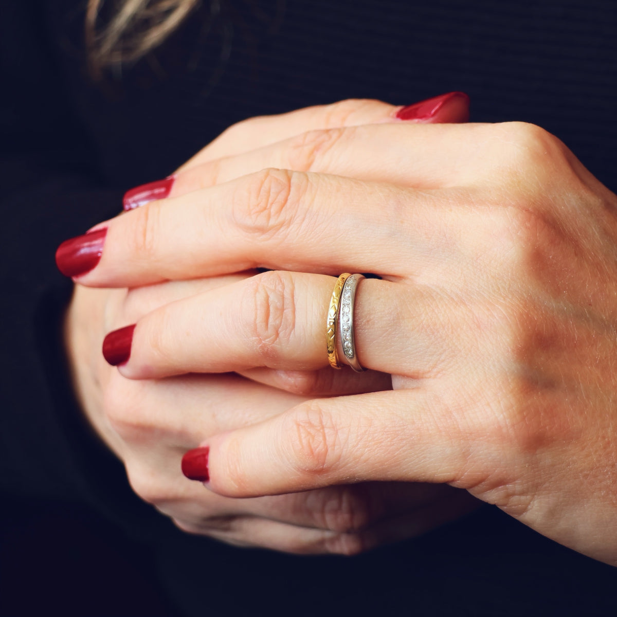 Vintage Platinum & Diamond Half Eternity Ring