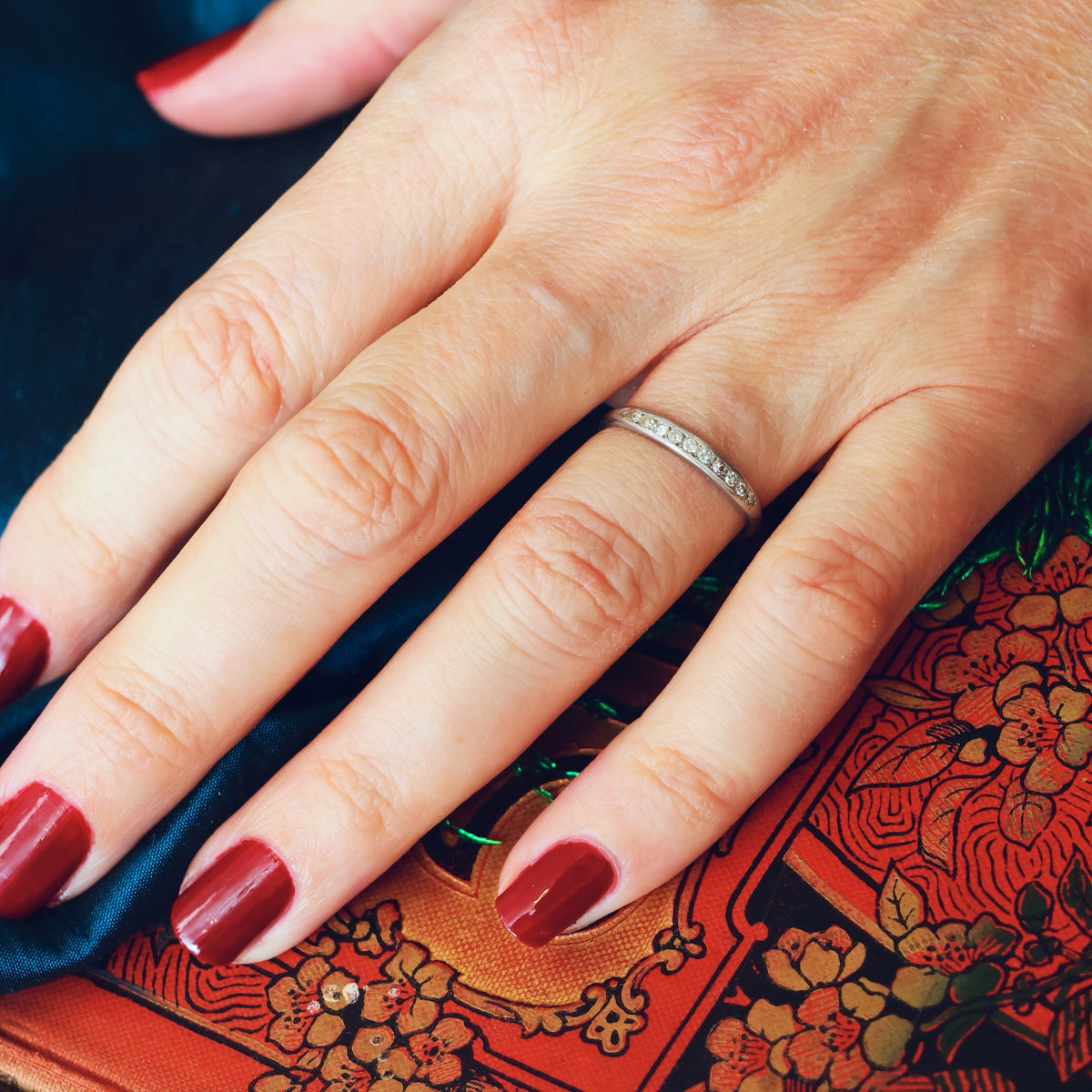 Vintage Platinum & Diamond Half Eternity Ring