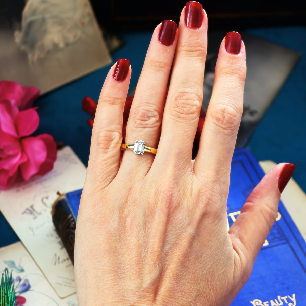 Fabulous Certificated 1.13ct Emerald Cut Diamond Engagement Ring