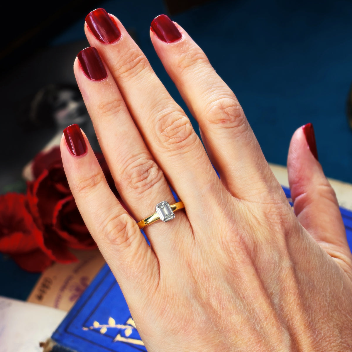 Fabulous Certificated 1.13ct Emerald Cut Diamond Engagement Ring