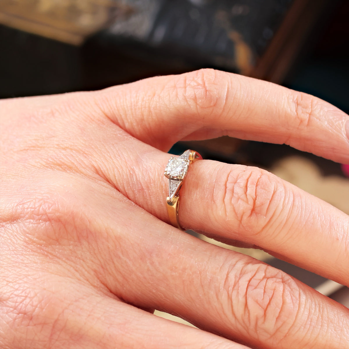 Vintage 1940's Half Carat Diamond Engagement Ring