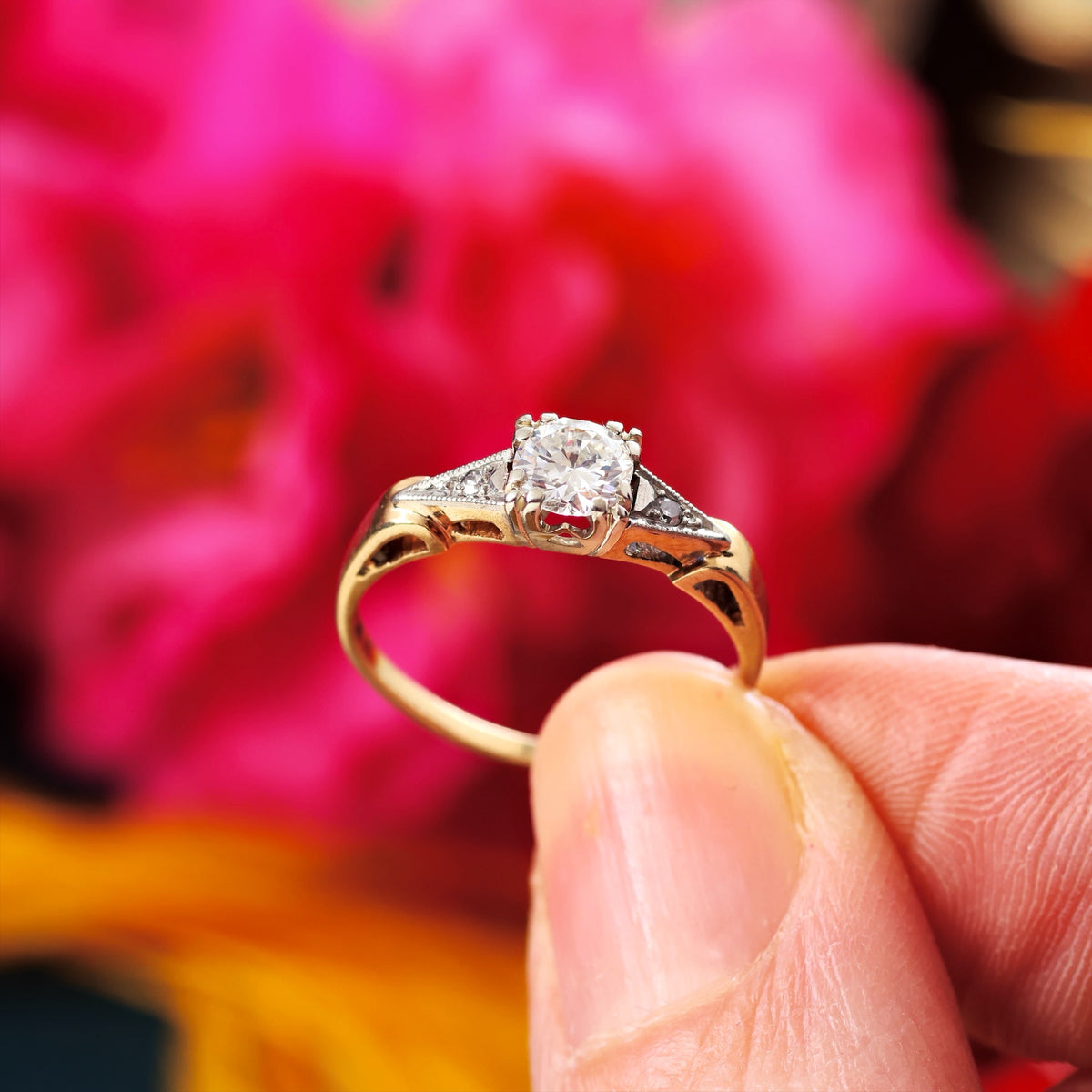 Vintage 1940's Half Carat Diamond Engagement Ring