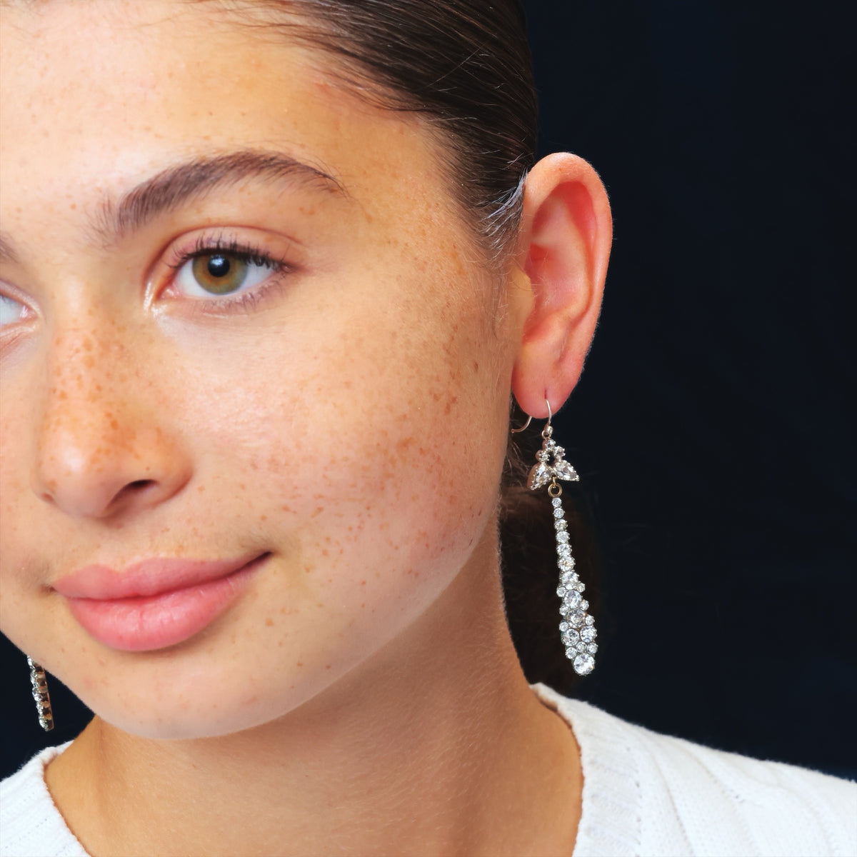 Stunning Antique Georgian Paste Drop Earrings