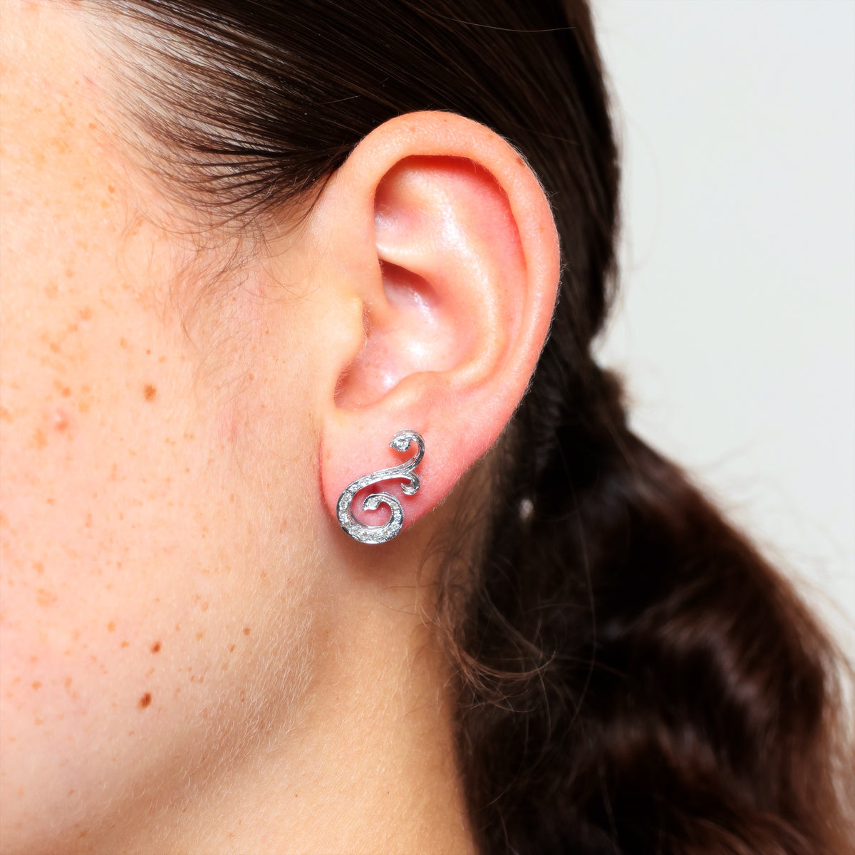 Vintage Sparkles! Diamond Ear Climber Earrings