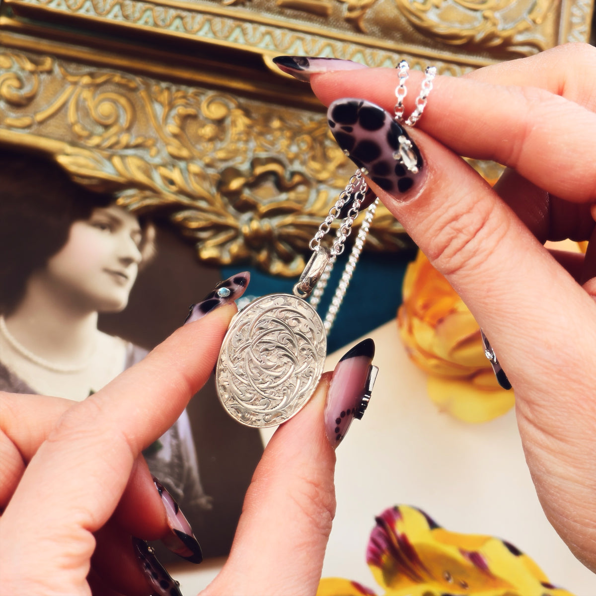 Antique Victorian Silver Aesthetic Revival Locket