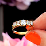 Marvellously Special Antique Five Stone Diamond Ring