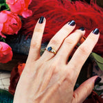 Vintage Mediterranean Red Coral Gold Ring