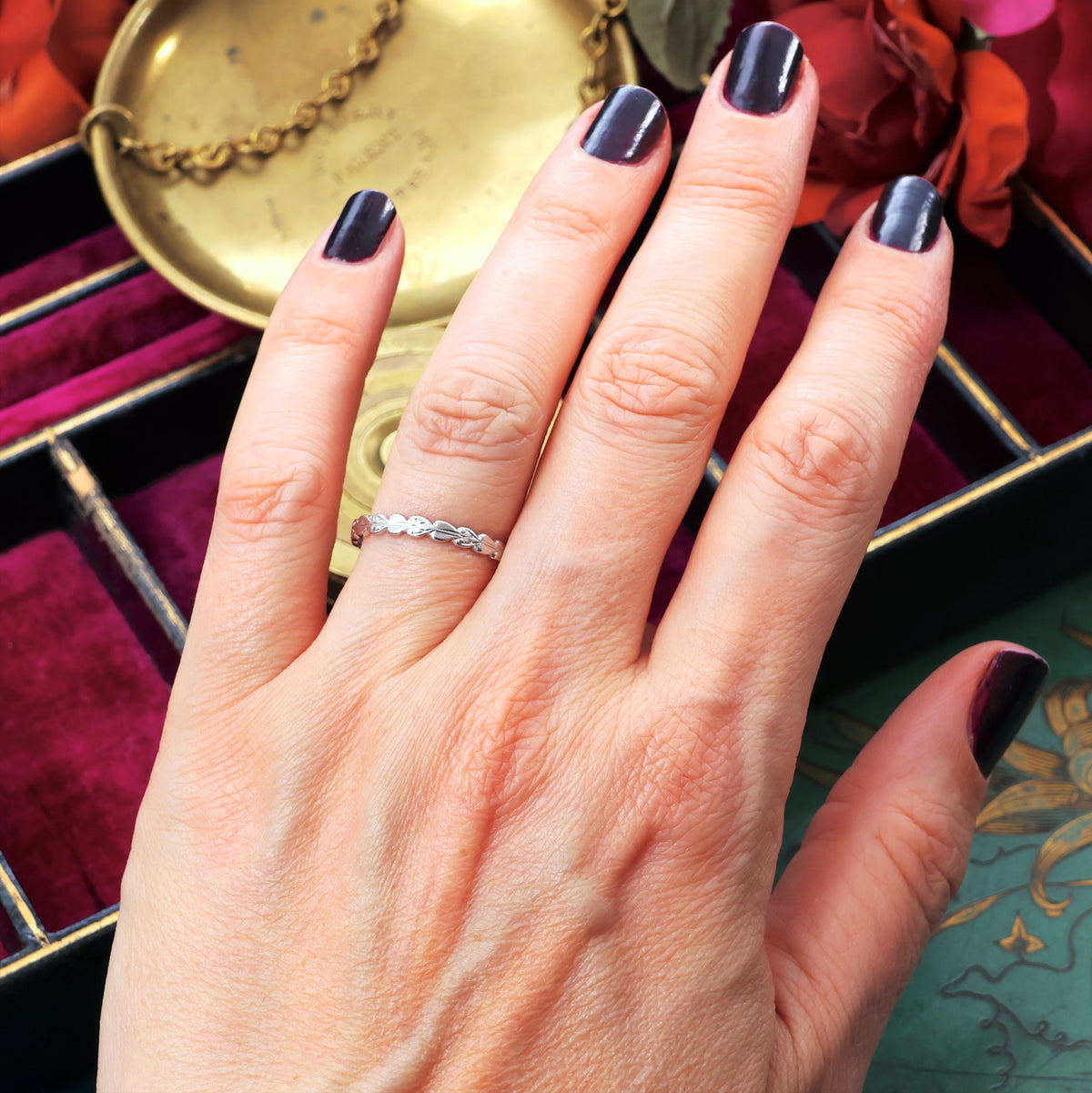 Vintage Hand Made Size 'O' or '7' Platinum Wedding Band
