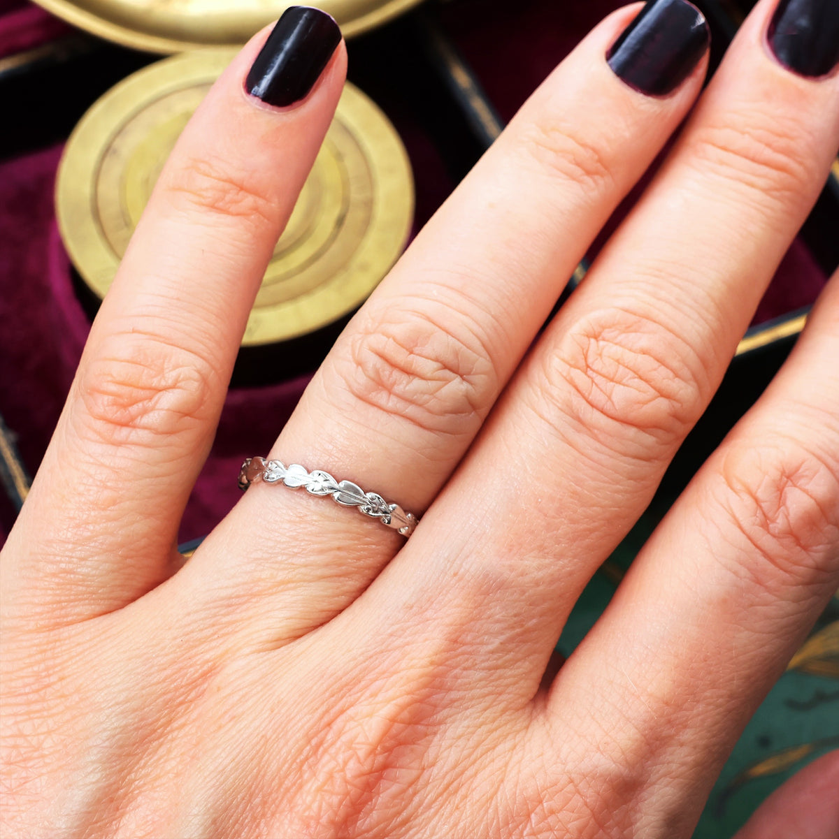 Vintage Hand Made Size 'O' or '7' Platinum Wedding Band