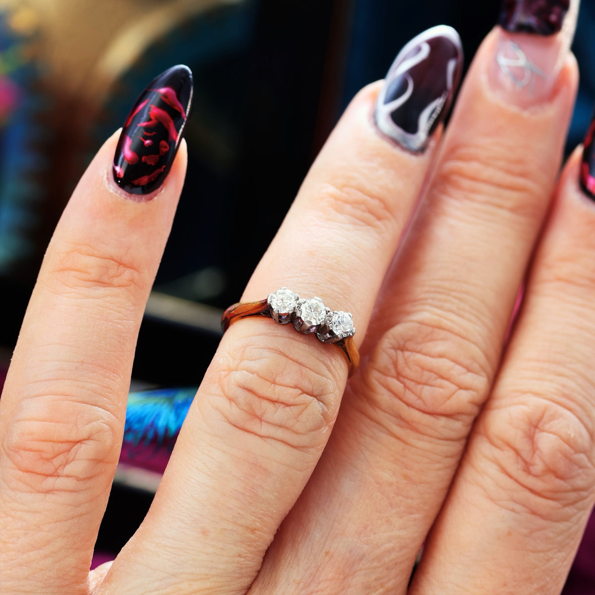 Vintage Sparkles! Diamond Trilogy Engagement Ring