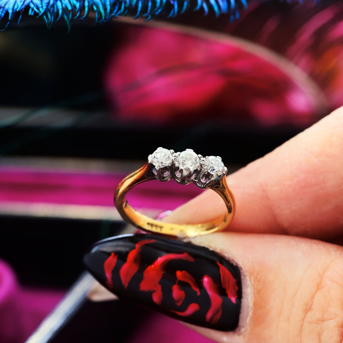 Vintage Sparkles! Diamond Trilogy Engagement Ring