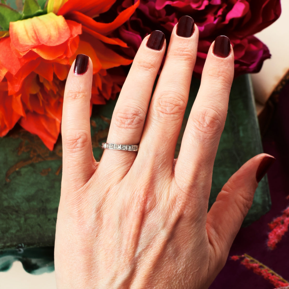 Vintage Size 'N' Diamond Full Eternity Ring