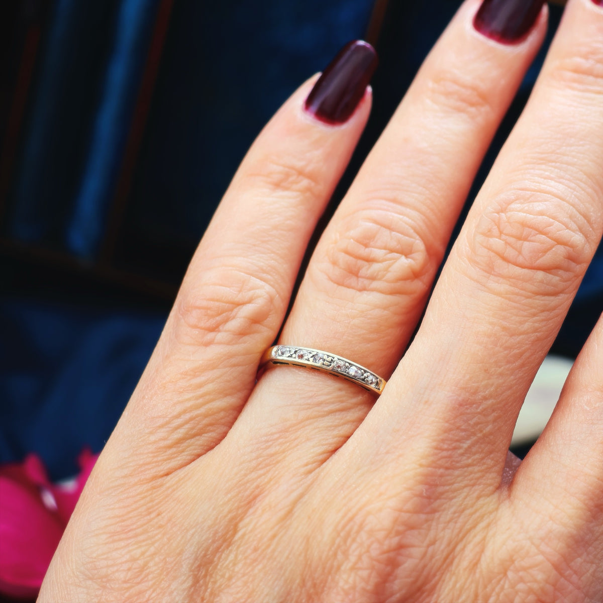 Delightful Date 1946 Diamond Half Eternity Ring