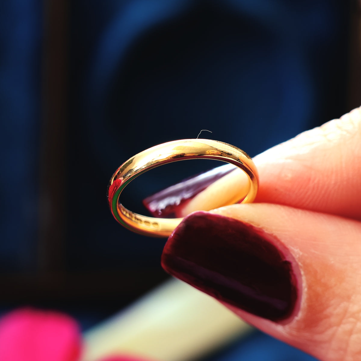 Vintage Date 1940 18ct Gold Wedding Band