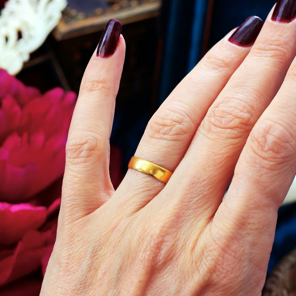 Antique Date 1912 22ct Gold Wedding Ring