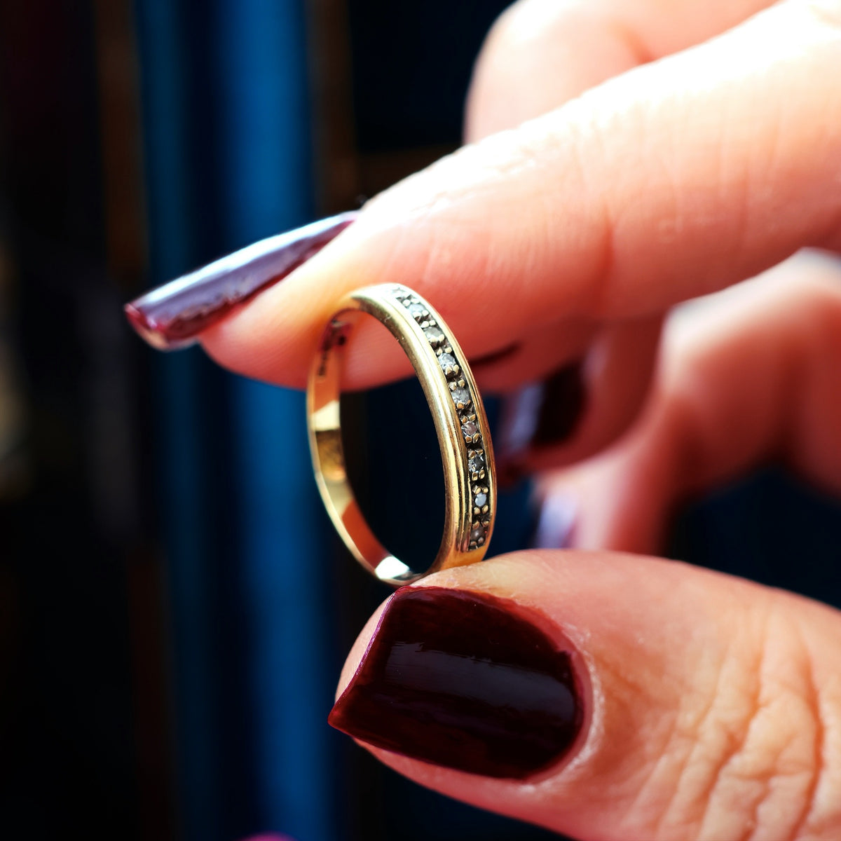Vintage Date 1994 Diamond Half Eternity Band Ring