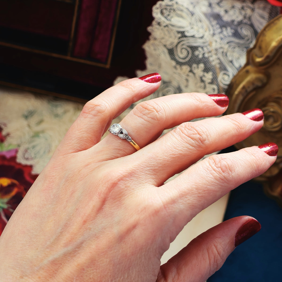 Vintage Date 1957 Diamond Engagement Ring