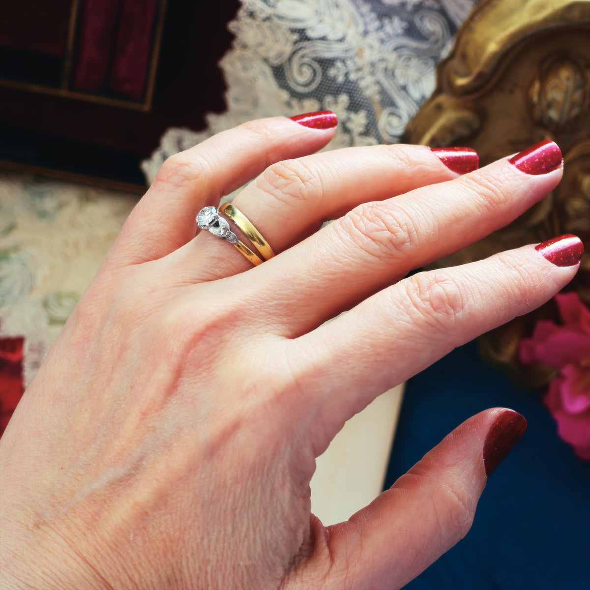 Vintage Date 1957 Diamond Engagement Ring