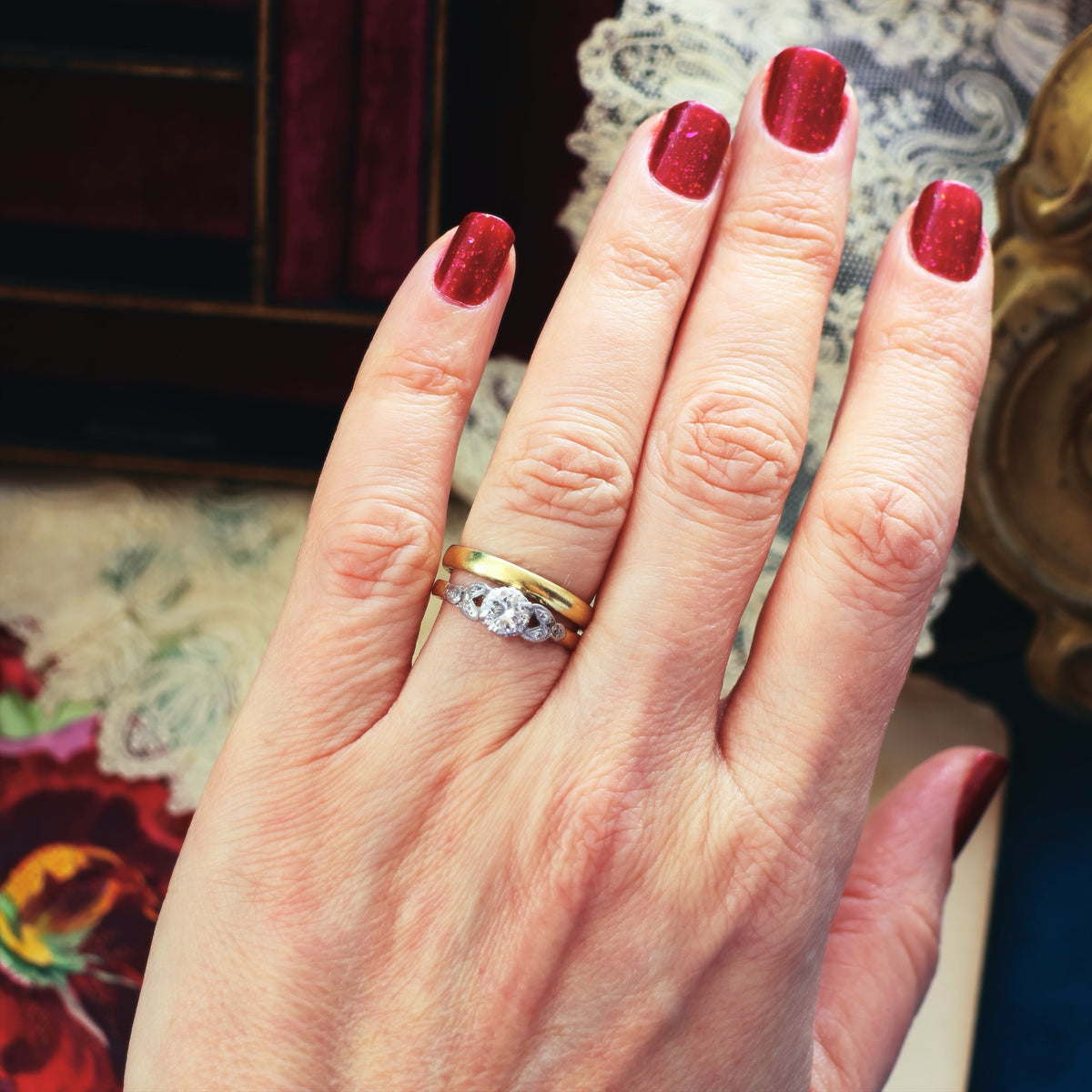 Vintage Date 1957 Diamond Engagement Ring