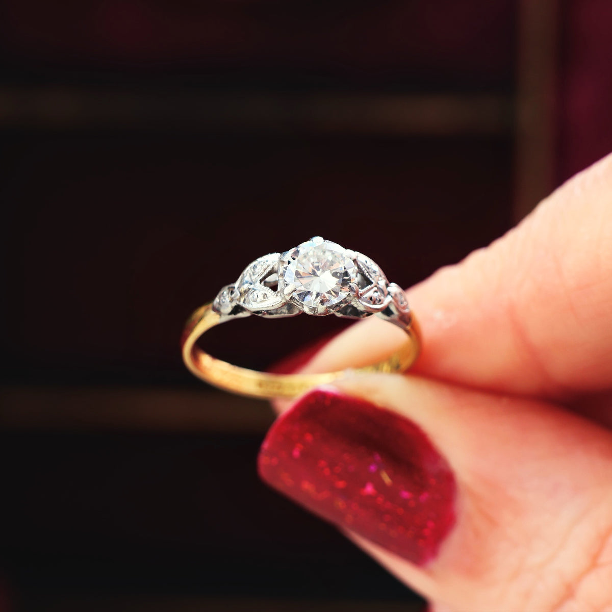Vintage Date 1957 Diamond Engagement Ring