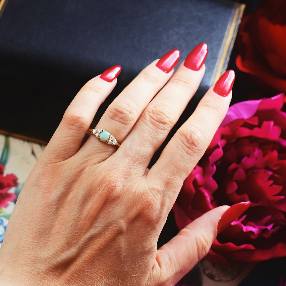 Divine Date 1891 Opal & Diamond Engagement Ring