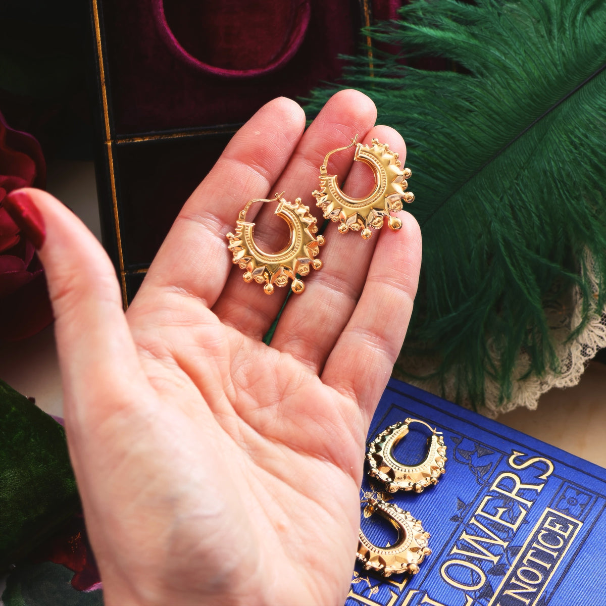 Vintage 9ct Gold Creole Earrings