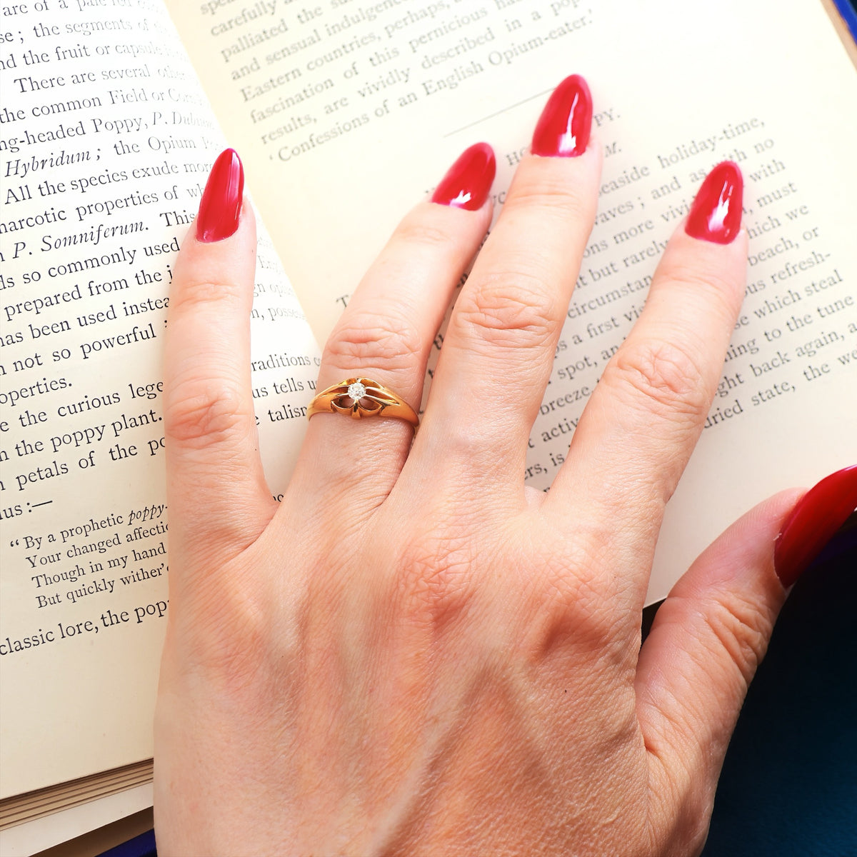 Antique Date 1912 Hand cut Diamond Engagement Ring