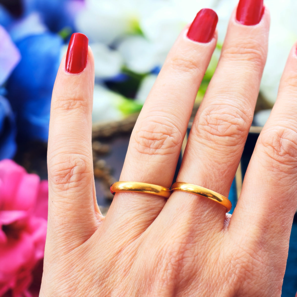 Together Forever! Pair of Vintage 22ct Gold Wedding Bands
